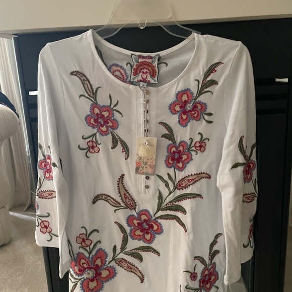 Johnny Was Libbi top white XS - Picture 3 of 5